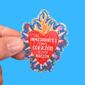 Immigrants Are the Heart Glitter Holographic Sticker