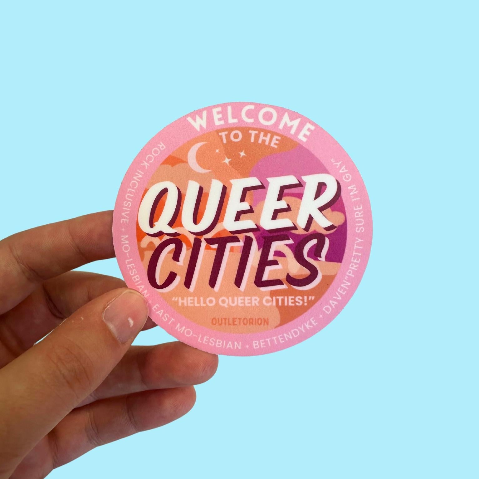 Quad "Queer" Cities Travel Sticker