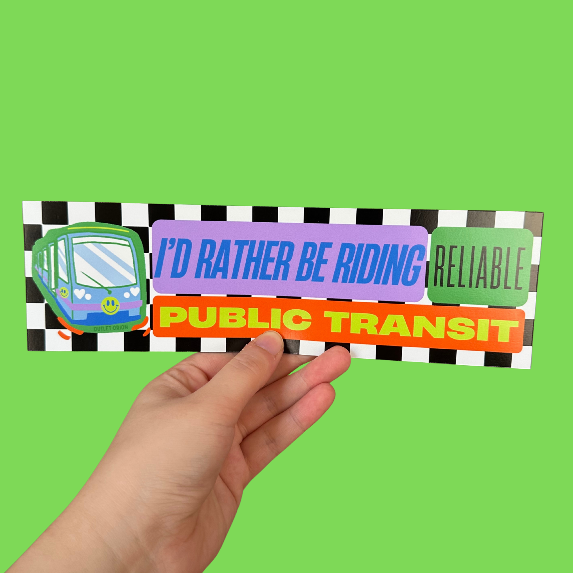 I'd Rather Be Riding Public Transit Bumper Magnet