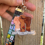 Read Banned Books Keychain with Lanyard