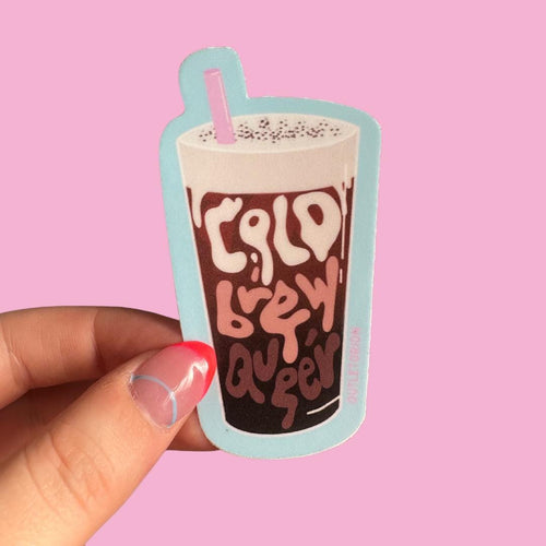 Cold Brew Queer Sticker