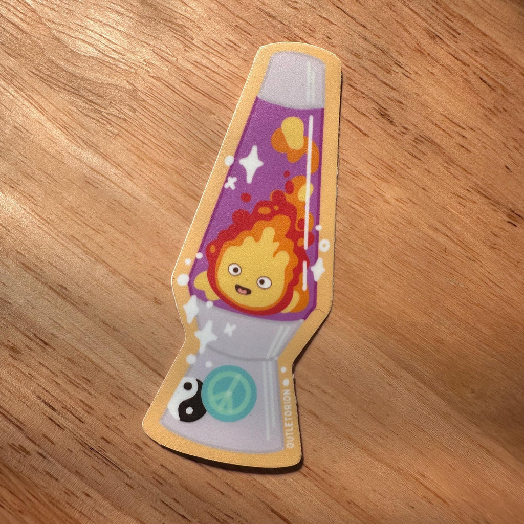 Calcifer in Lava Lamp Sticker