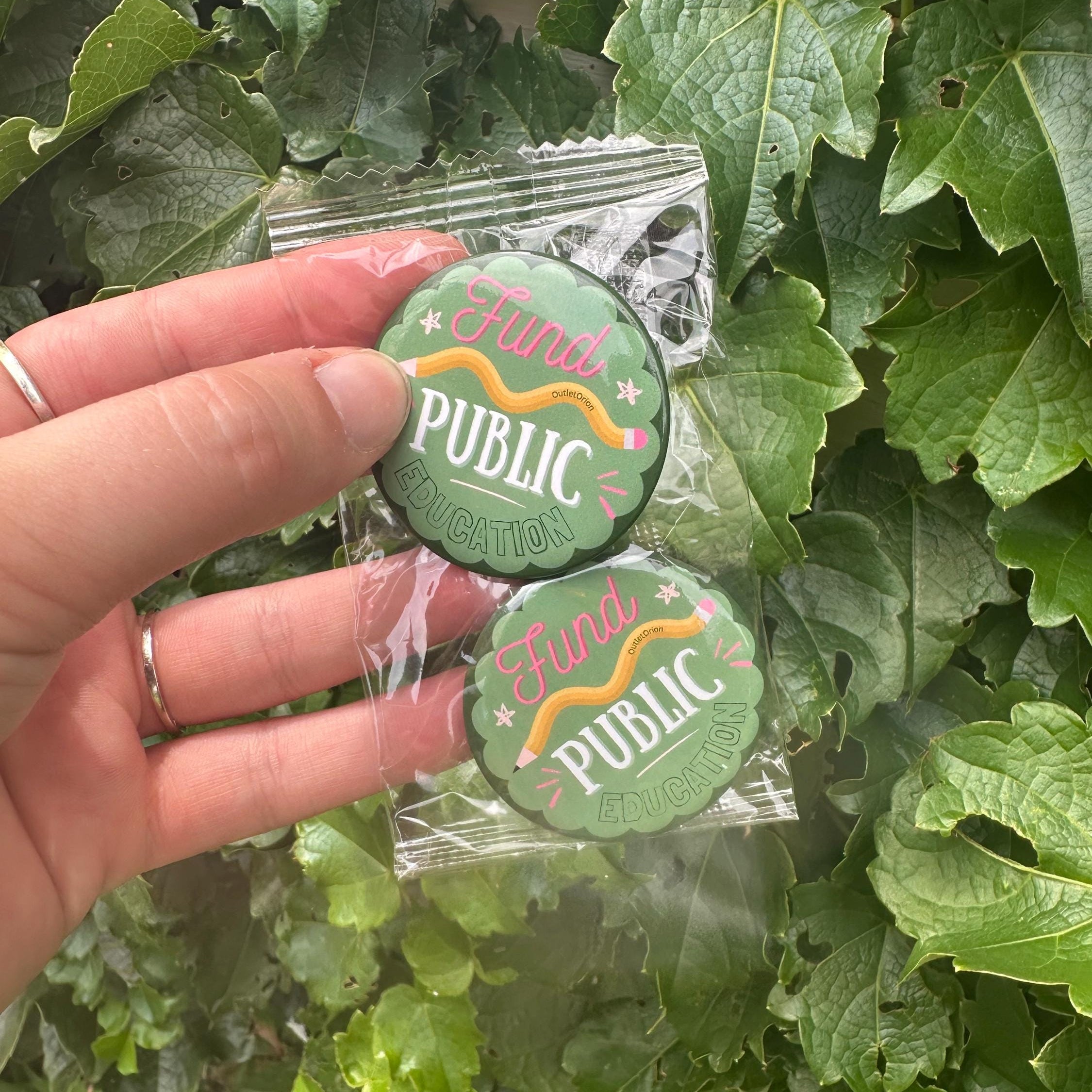 Fund Public Education Button Pin