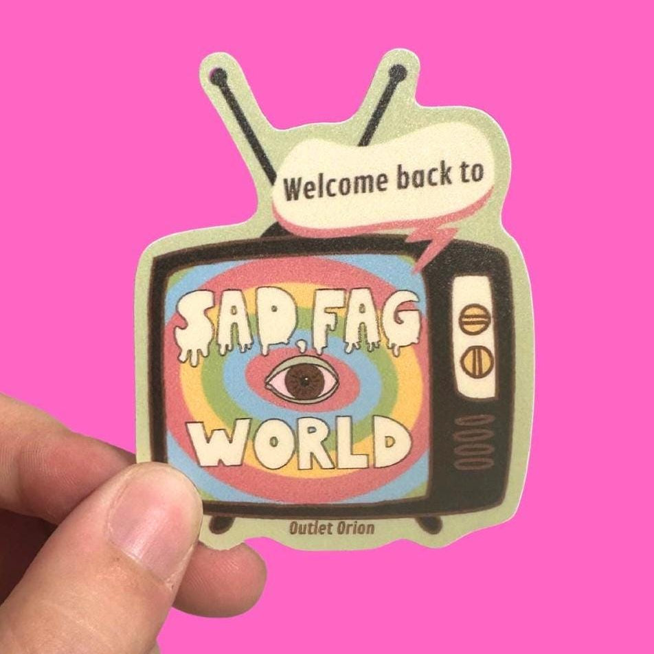 Sad F*g World 90s-Inspired Sticker