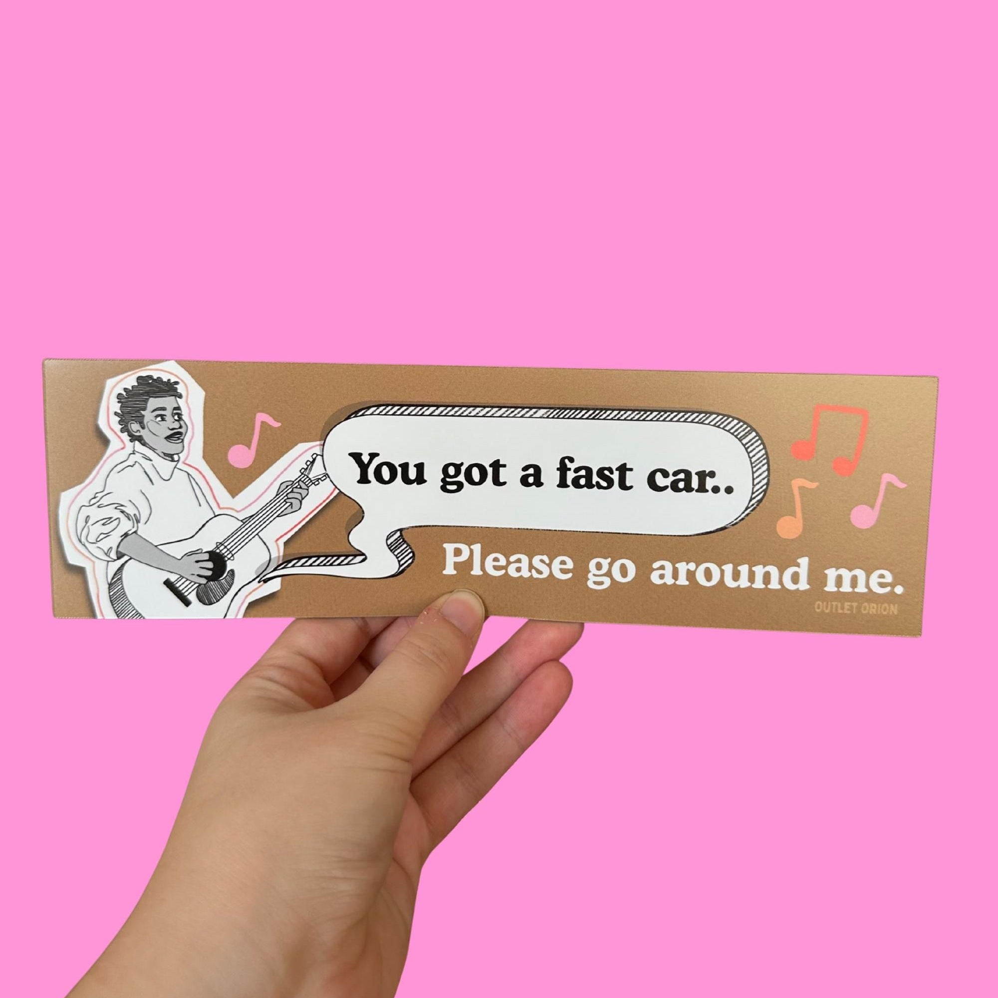 Fast Car Lyrics Bumper Magnet