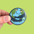 Earth Day Hug Button Pin
