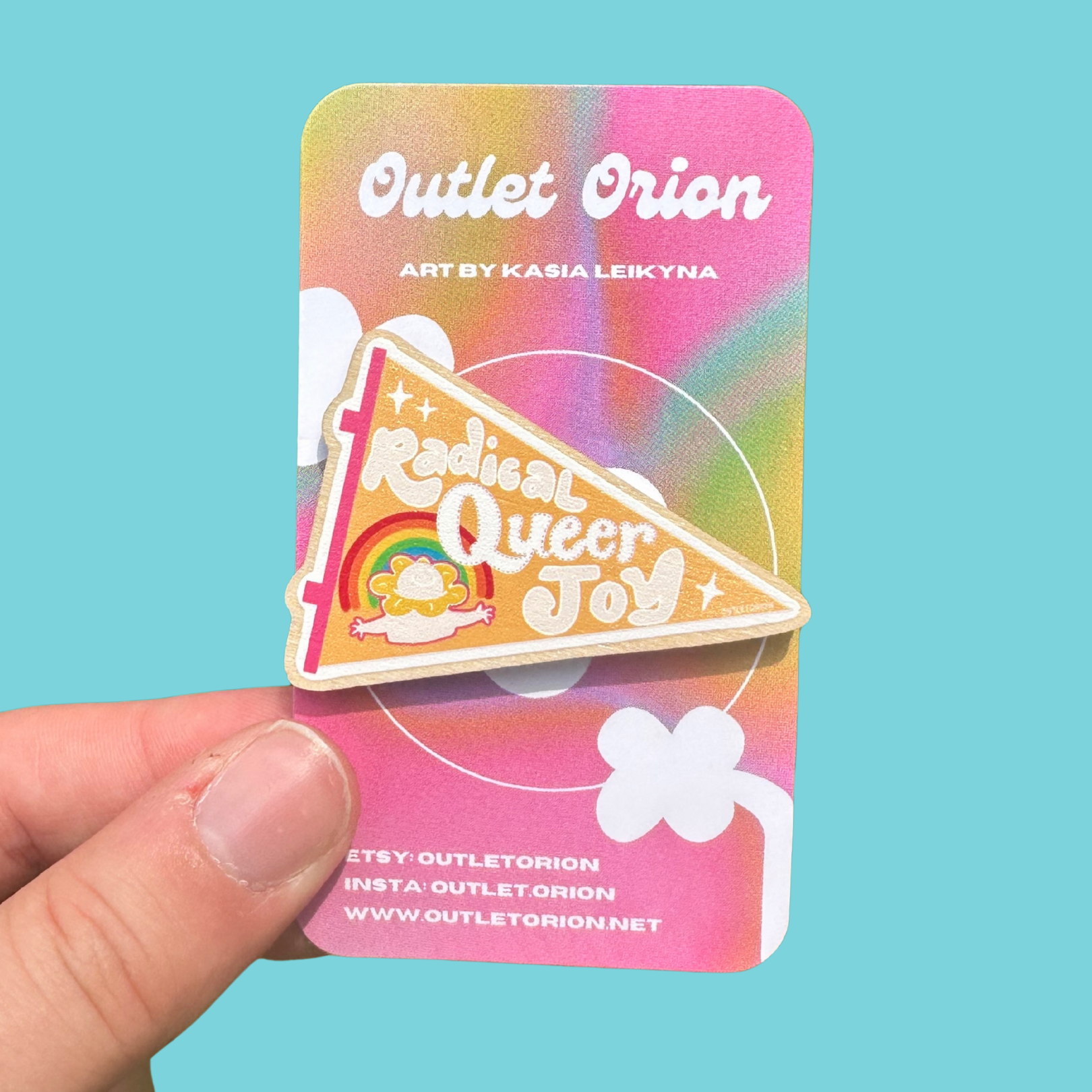 Radical Queer Joy Wooden Pin