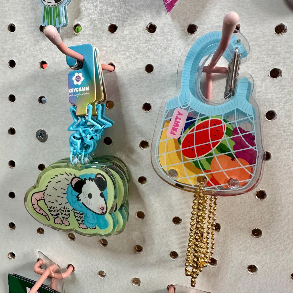 Opossum Diva Acrylic Keychain