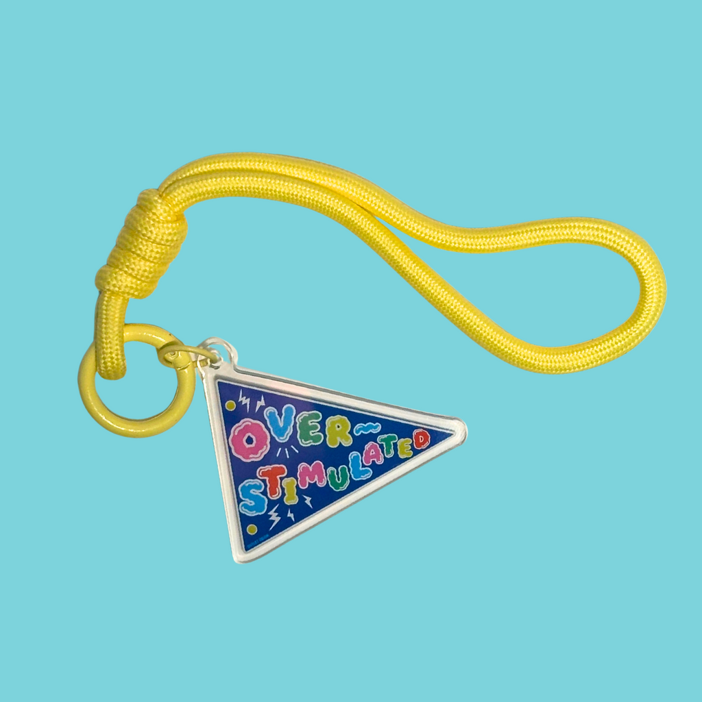 Overstimulated Lanyard Keychain