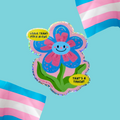 Leave Trans Folx Alone Glitter Holographic Sticker