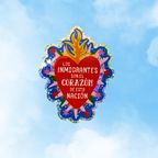 Immigrants Are the Heart Glitter Holographic Sticker