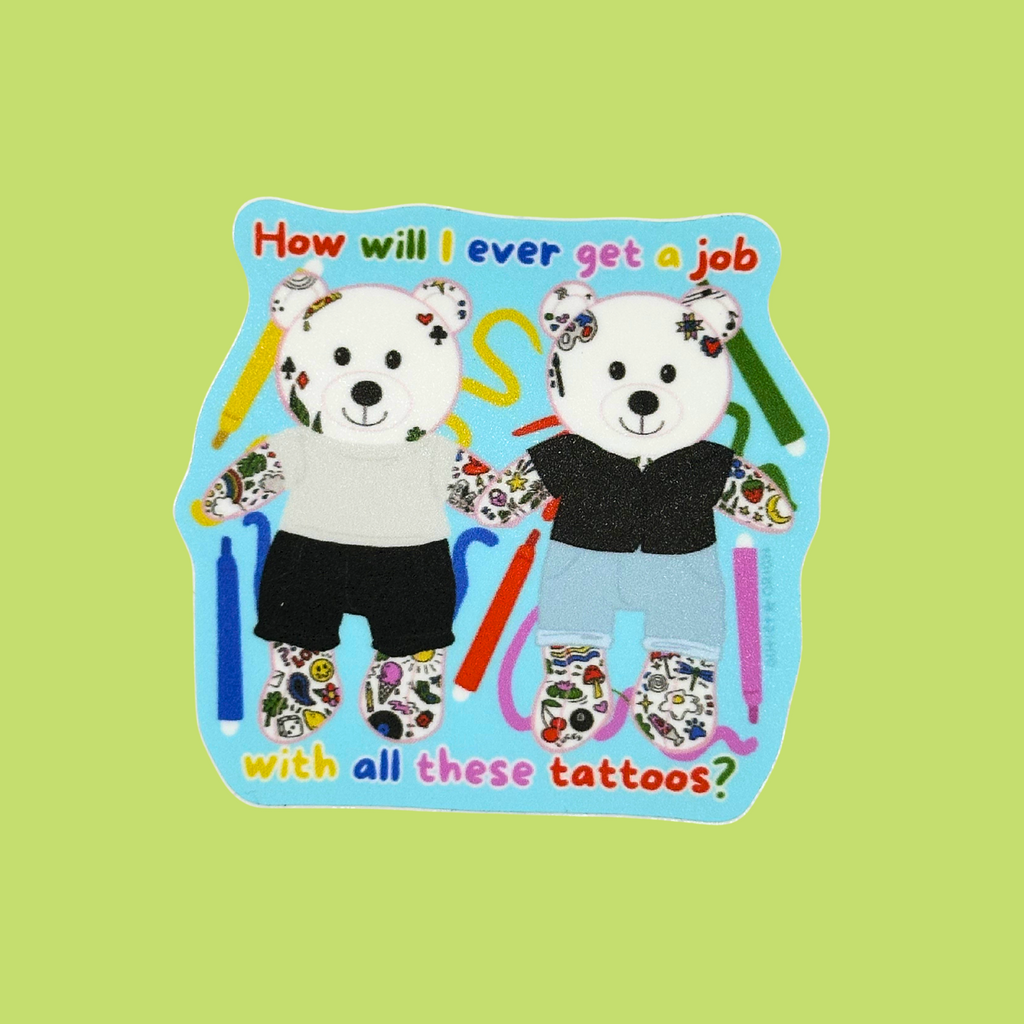 Tattoo Doodle Bears Sticker