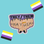 They/Them Mayhem Pronouns Sticker