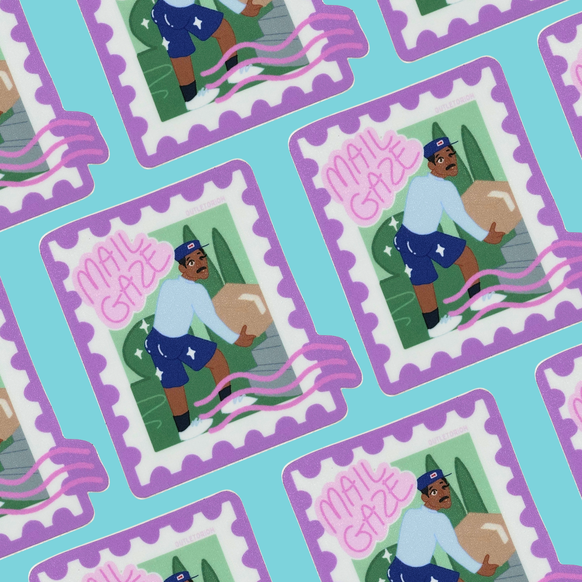 Mail Gaze Stamp Sticker