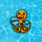 Sensitive Not Soft Rubber Duck Enamel Pin