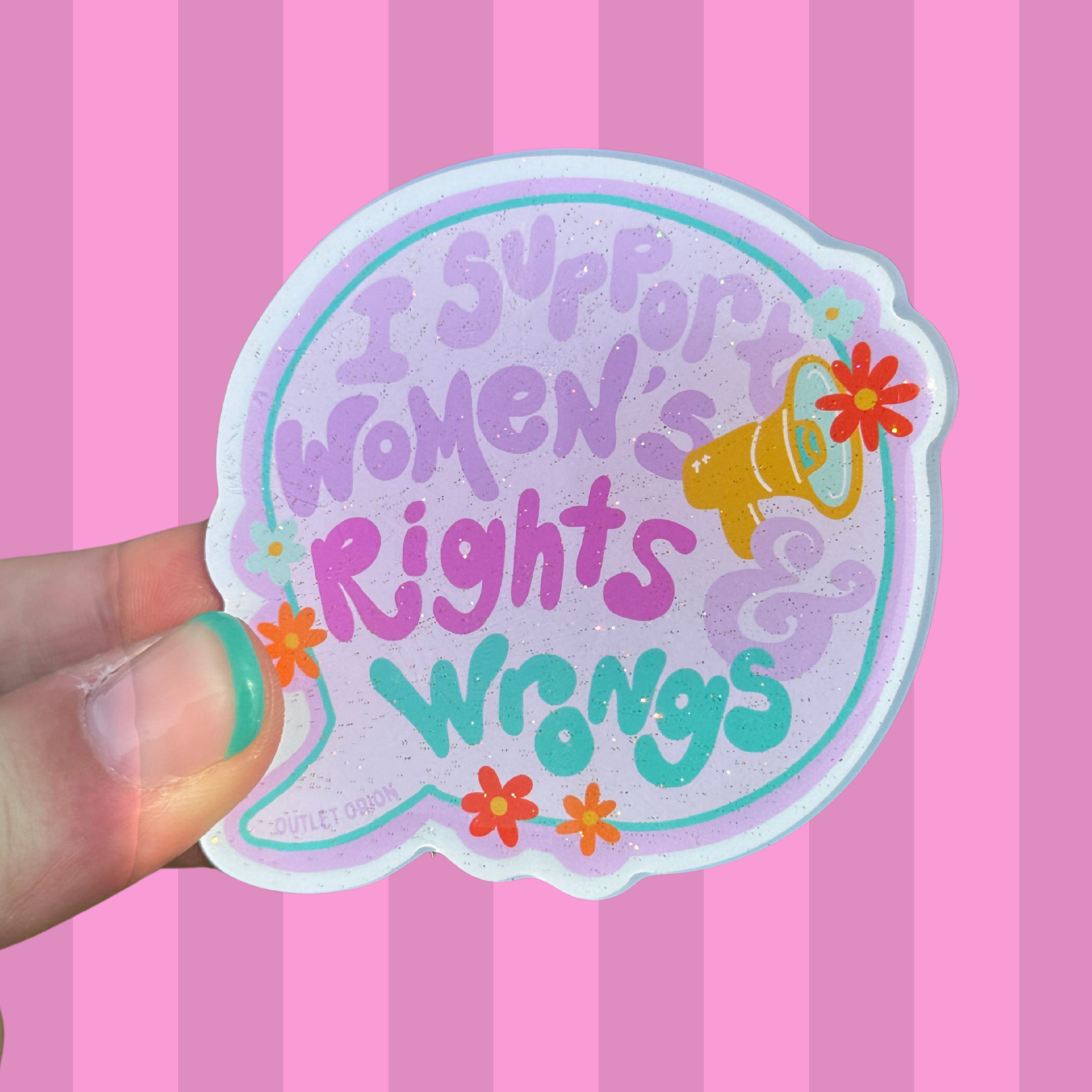 Support Women’s Rights & Wrongs Acrylic Magnet