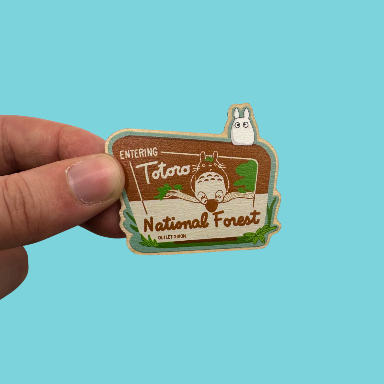 Totoro National Forest Wooden Pin