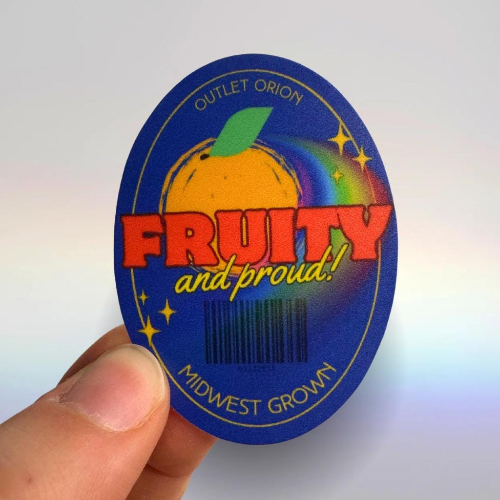 Fruity & Proud Produce Label Sticker