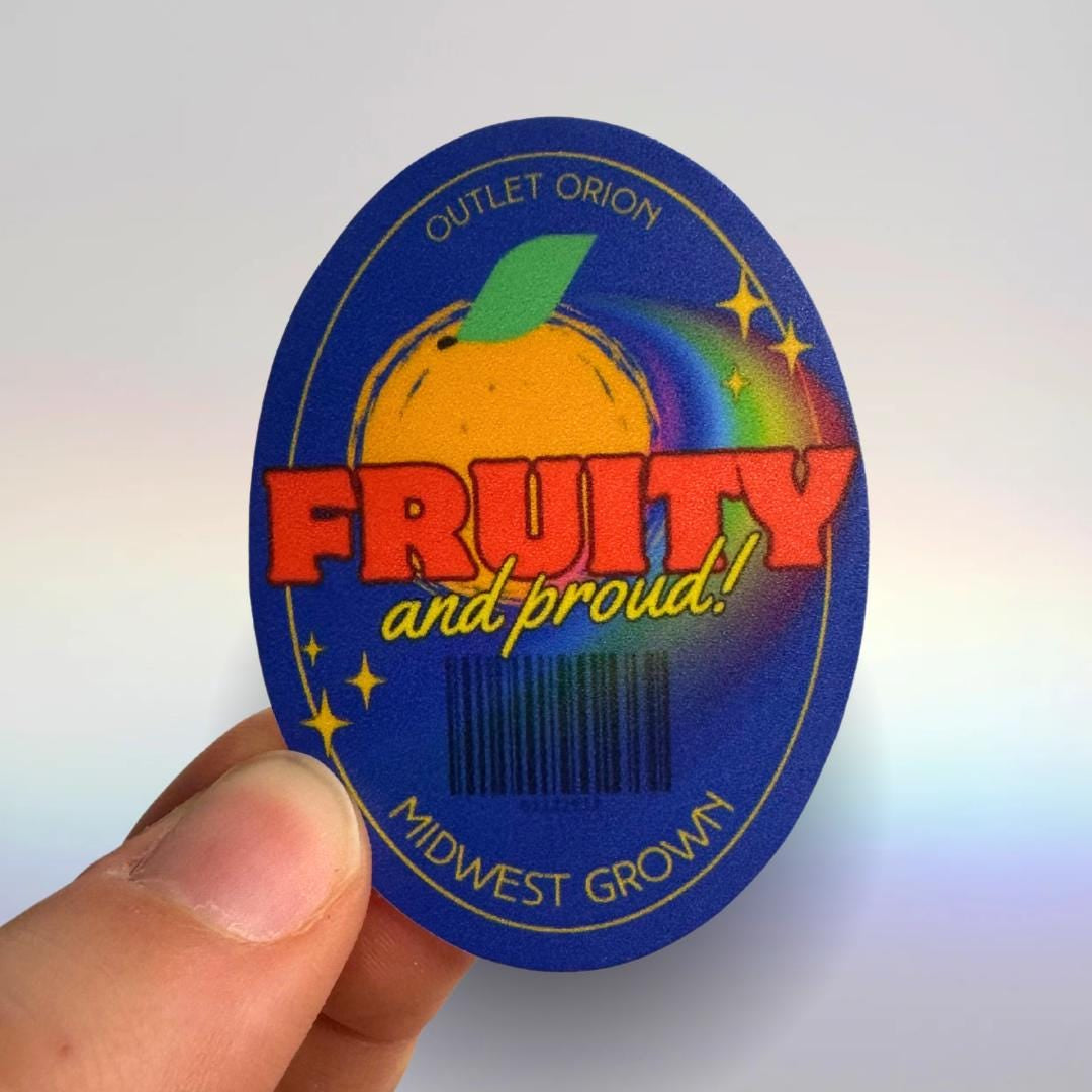 Fruity & Proud Produce Label Sticker