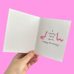 You're Old as Dirt Worm Birthday Card