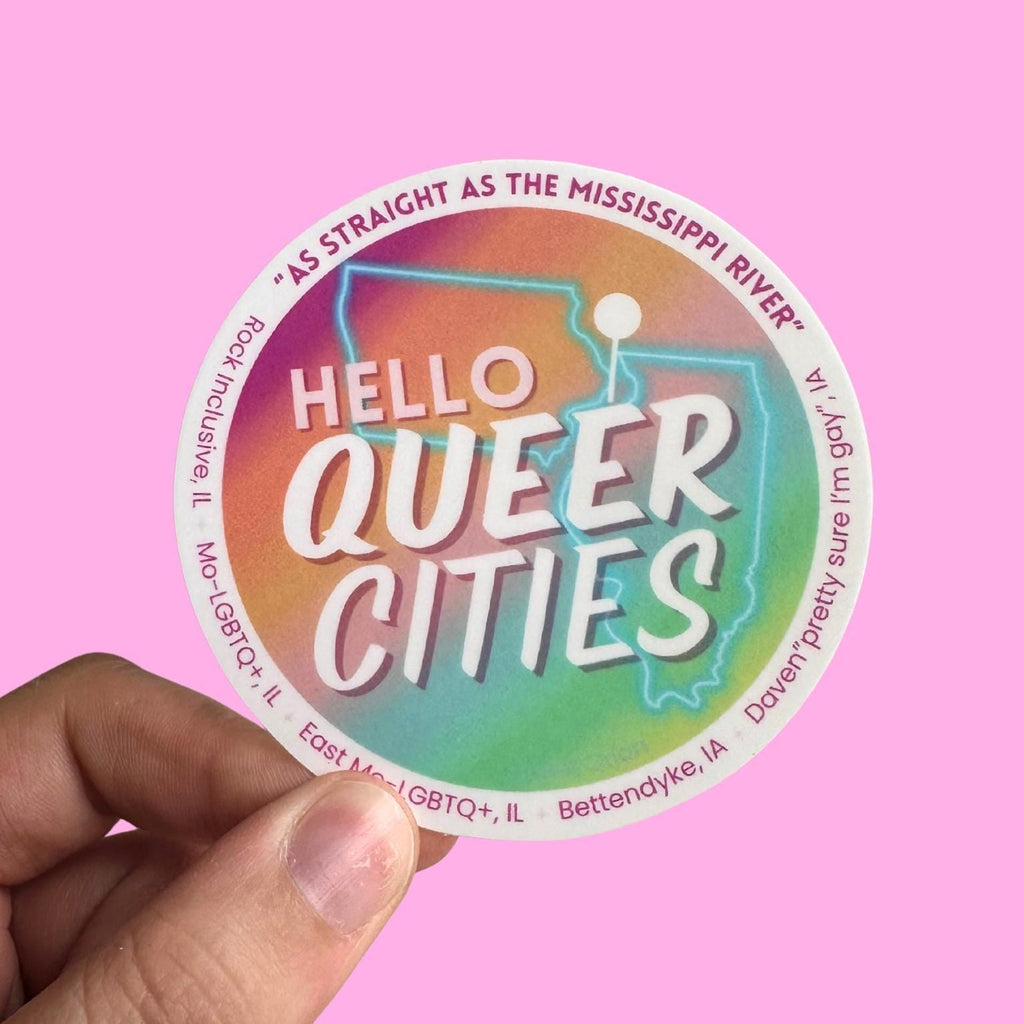 Quad "Queer" Cities Travel Sticker