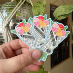 Good Day to Punch Flower Bouquet Sticker