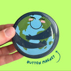 Earth Day Hug Button Magnet
